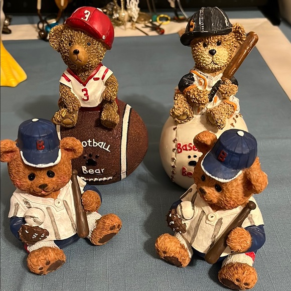 Other - Baseball and Football Bear banks, set of 4